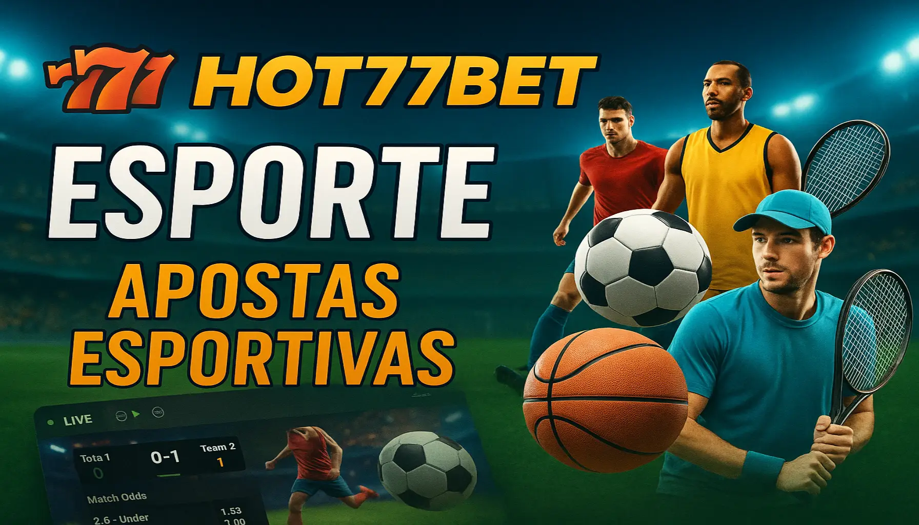 Aposte em apostas esportivas no cassino online HOT777BET